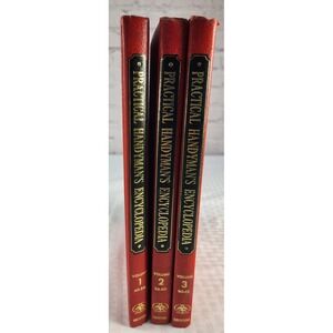 1965 Practical Handyman's Encyclopedia 3 Volume Set DIY Vintage Mancave Decor